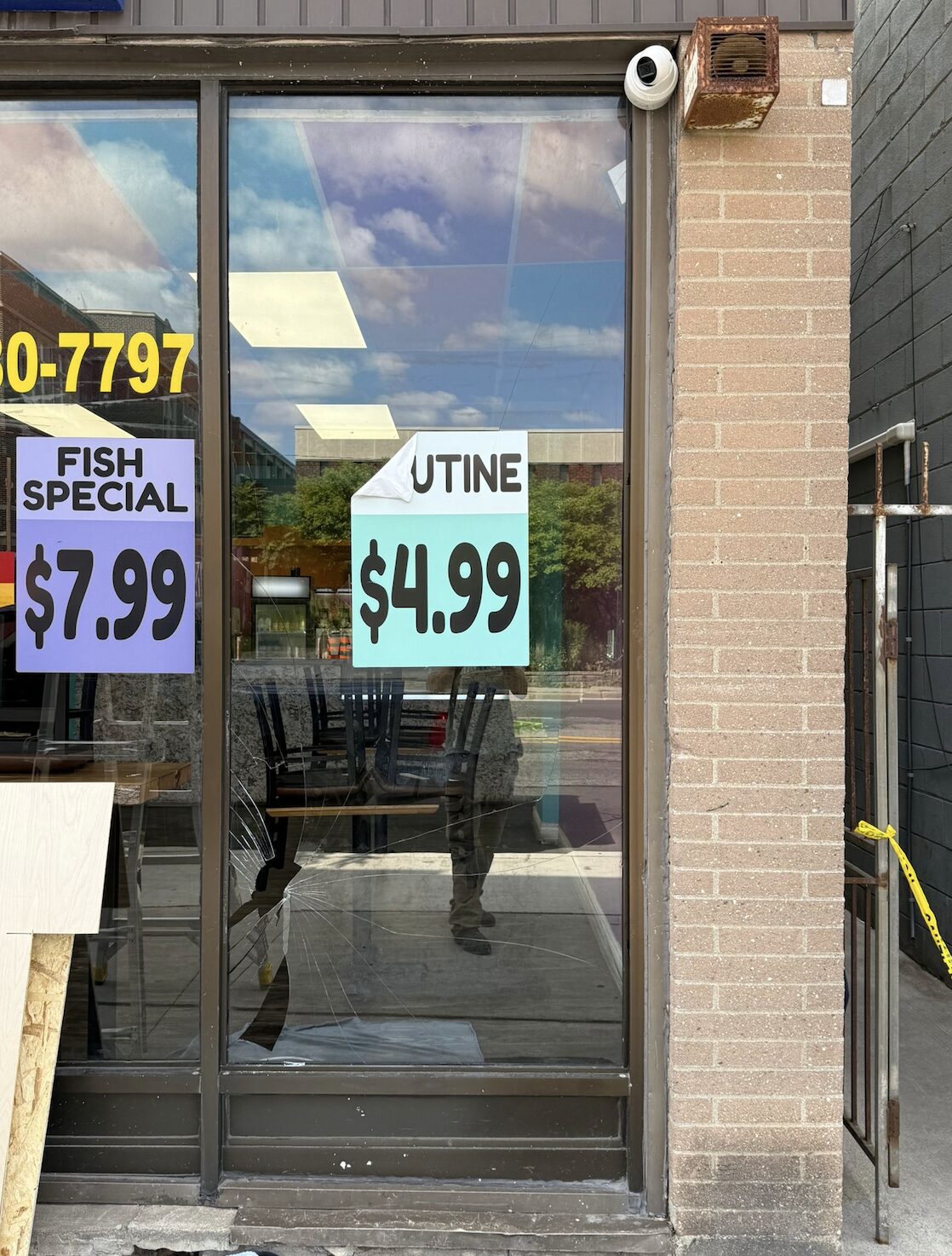 broken Restaurant glass