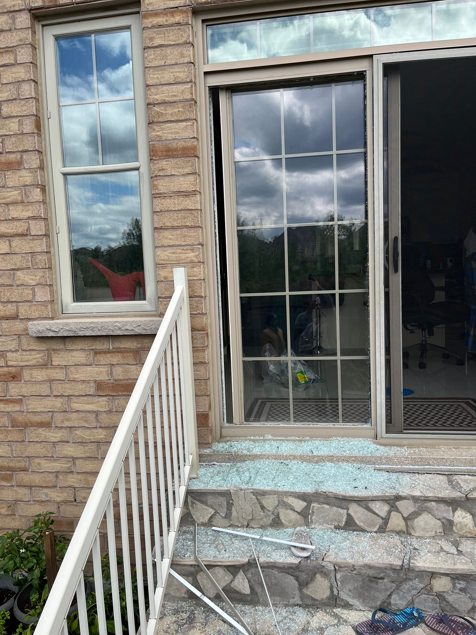 SHATTERED PATIO BEFORE